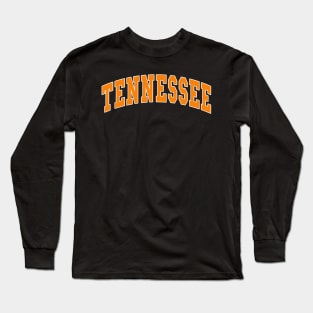 Tennessee - college university font letters jersey football basketball baseball softball volleyball hockey lover fan player christmas birthday gift for men women kids mothers fathers day dad mom vintage retro Long Sleeve T-Shirt